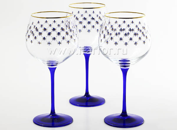 Набор бокалов для воды Кобальтовая сетка 6/6 Европейская
