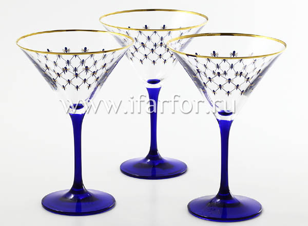 Набор бокалов для мартини Кобальтовая сетка 6/6 Европейская