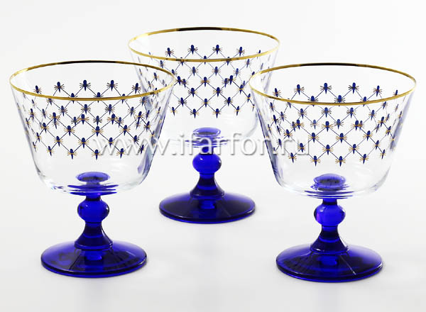 Набор креманок Кобальтовая сетка 6/6 Европейская