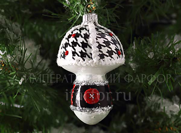 Елочная игрушка Грибы. Грибочек Шанель