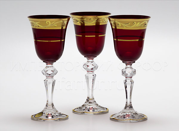 Набор рюмок для водки Кристина Красный 6/6 Кристина