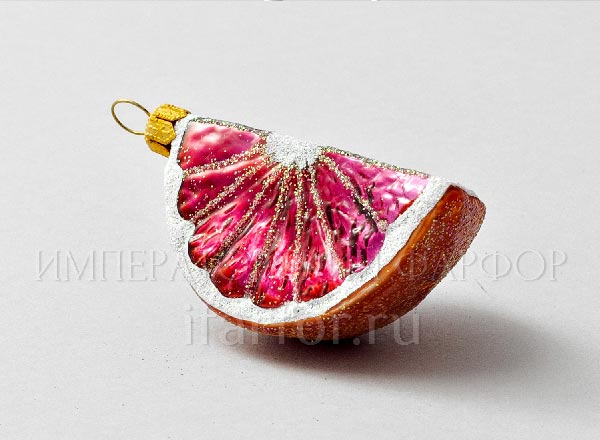 Елочная игрушка Долька грейпфрута