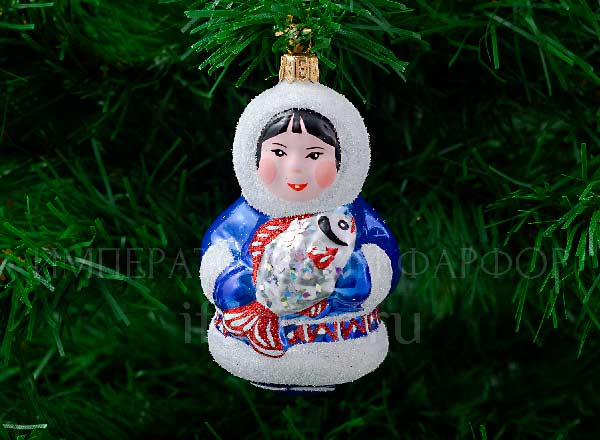 Christmas tree toy Girl with fish Yakuts