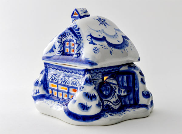 Candlestick Gzhel Zimovye