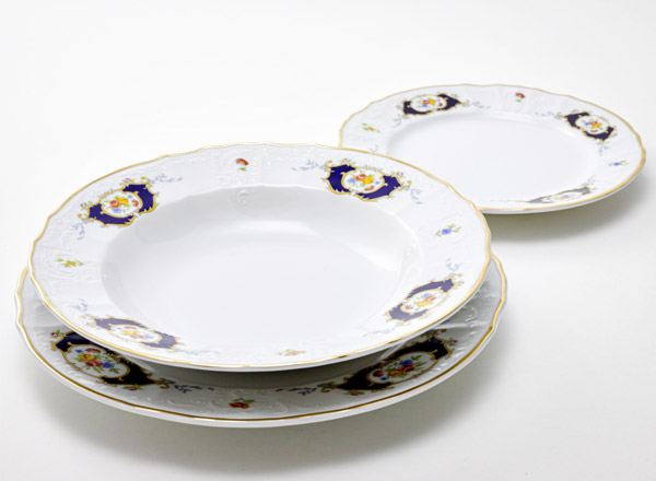 Набор тарелок столовый Бернадотт Синий глаз 6/18 Бернадотт