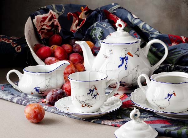 Сервиз чайный Гуси 6/17 Констанция