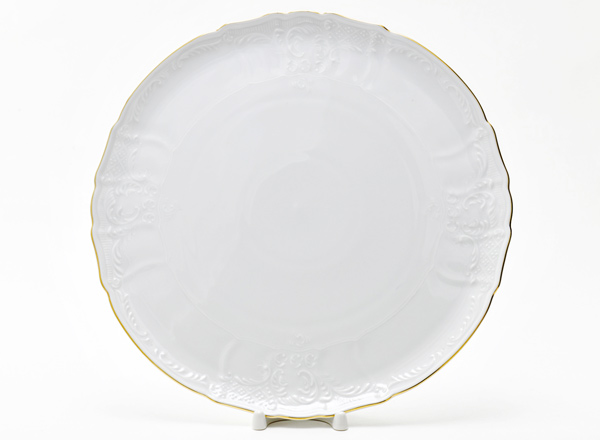 Блюдо для торта Бернадотт Белый узор Бернадотт