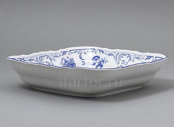 Салатник квадратный Бернадотт Синие розы Бернадотт