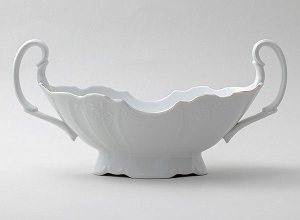 Vase for fruit with hands Bernadotte White Pattern Bernadotte