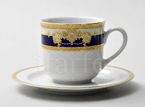 Cup and saucer tea Cobalt Tape Yana