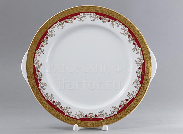 Блюдо для торта Красная лилия Кристина