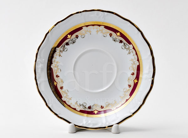 Блюдце чайное Красная лилия Мария Луиза