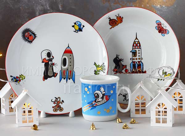 Комплект детский в подарочной коробке Крот и ракета THUN