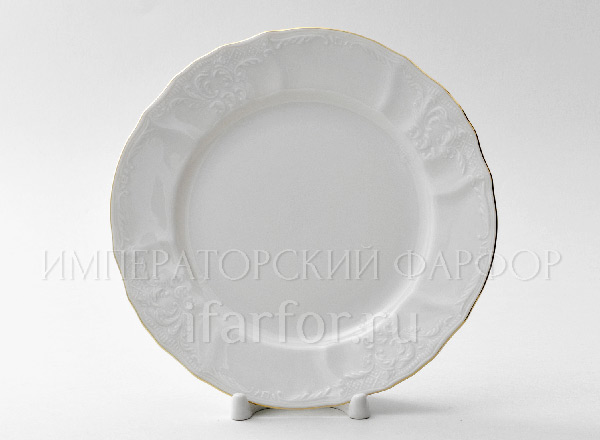 Тарелка десертная Бернадотт Белый узор