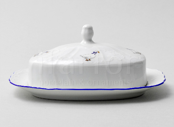 Масленка и крышка Бернадотт Гуси Бернадотт