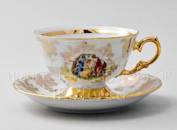 Cup and saucer tea Madonna Mother of Pearl Crown