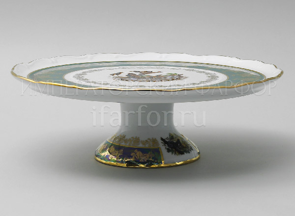 Блюдо для торта Охота Зеленая Фредерика