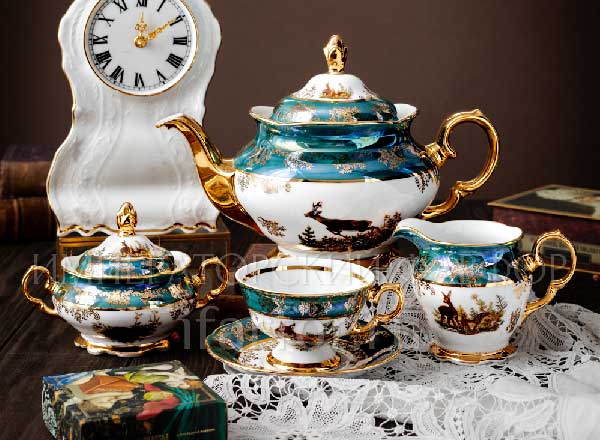 Tea Set Hunting Green 6/15 Crown