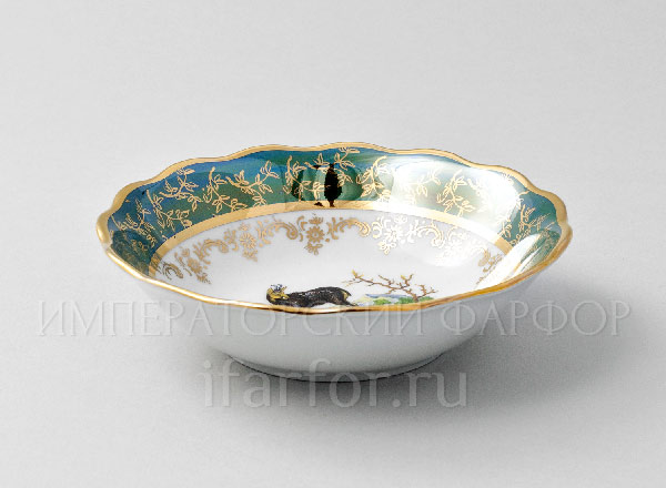 Салатник Охота Зеленая STERNE PORCELAN