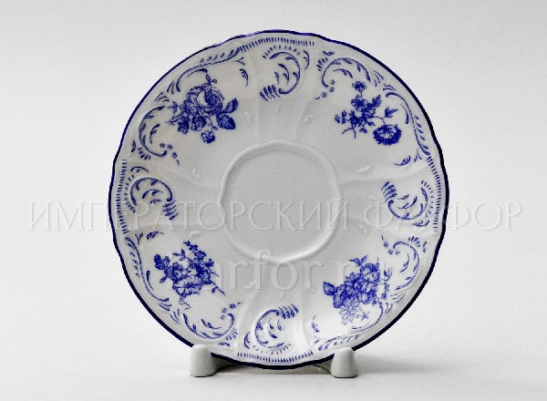 Блюдце кофейное Бернадотт Синие розы Бернадотт