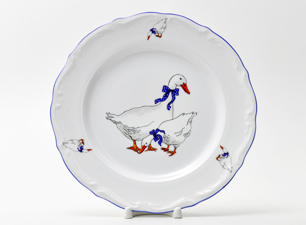 Тарелка плоская Гуси