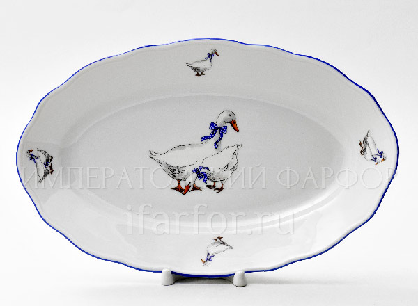 Блюдо овальное Гуси DUBI