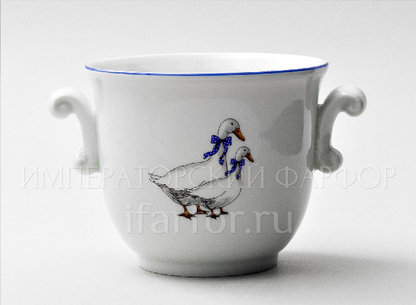 Кашпо с ручками для цветов Гуси Классика