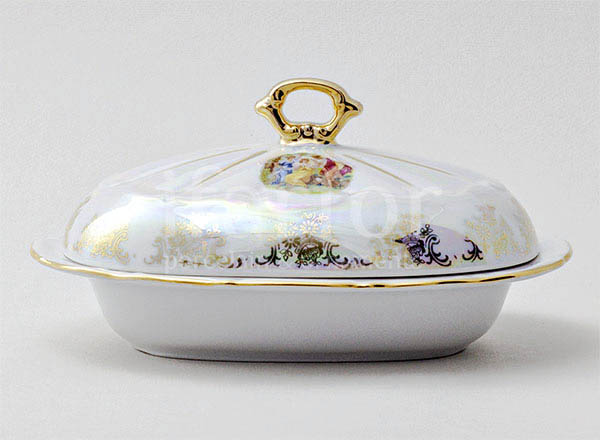 Масленка и крышка Мадонна Перламутр Мария-Тереза