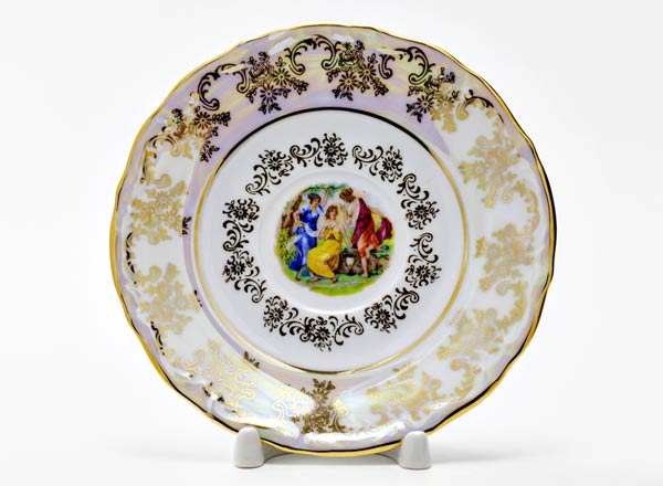 Блюдце кофейное Мадонна Перламутр Мария-Тереза