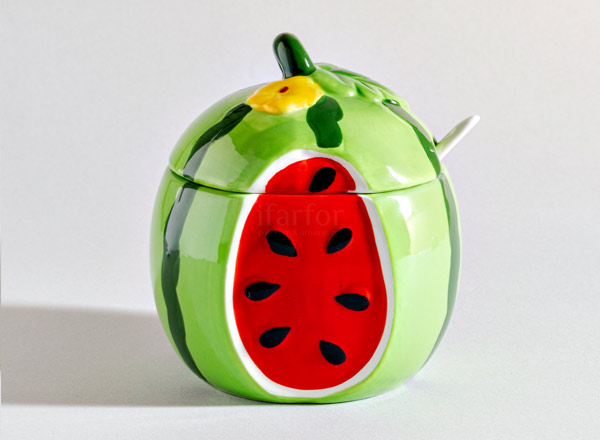 Jar for bulk products with a spoon Watermelon Repast