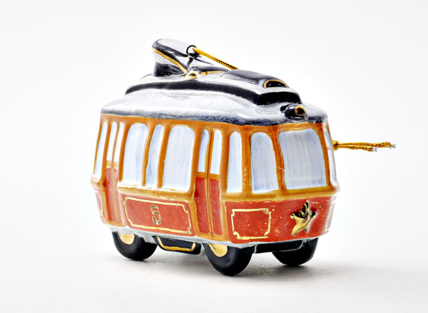 Елочная игрушка Трамвайчик