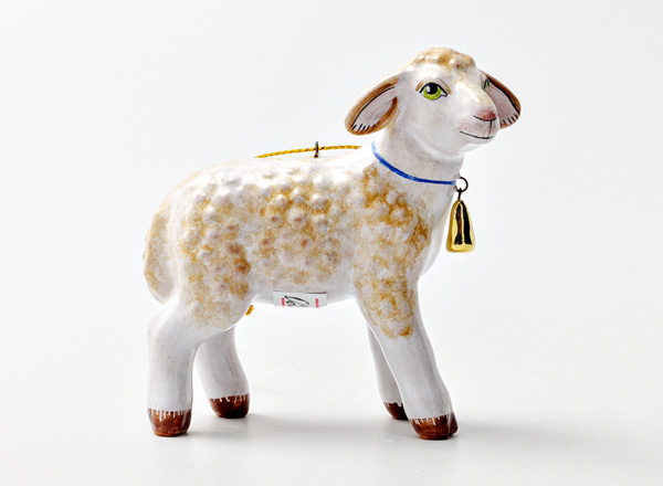 Christmas tree toy Lamb with a bell