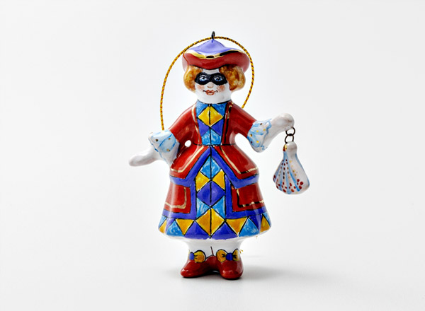 Елочная игрушка Золотой ключик. Коломбина