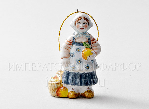 Christmas tree toy Girl with apples