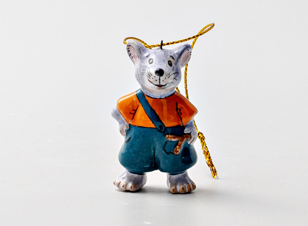 Елочная игрушка Мышонок озорник 1