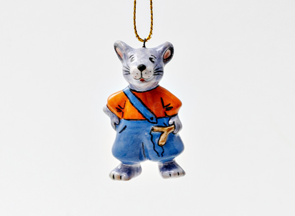 Елочная игрушка Мышонок озорник 2