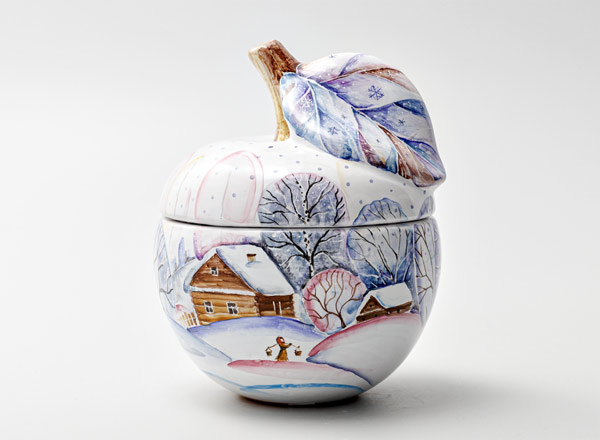 Шкатулка Шкатулка-яблоко Зима