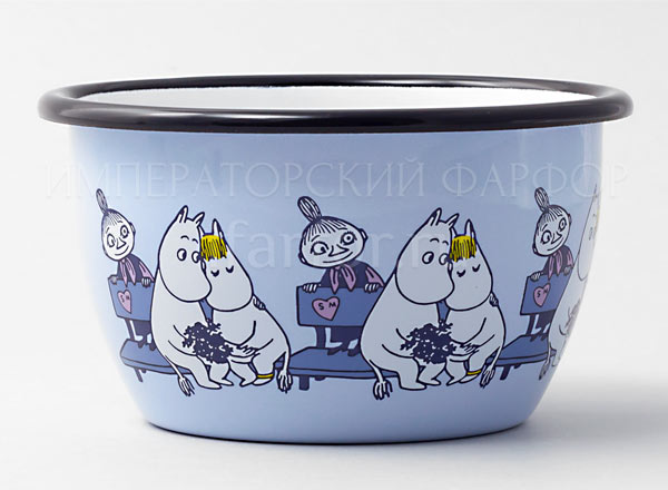 Пиала Friends Муми-Тролль и Фрекен Снорк (голубая)