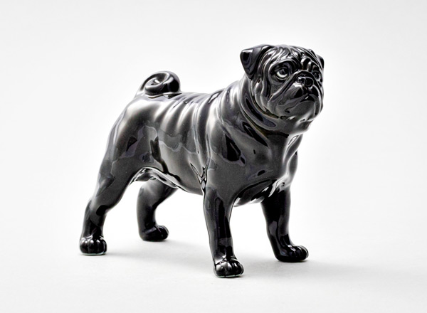 Скульптура Мопс черный