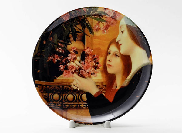 Декоративная тарелка Климт Густав Две девушки с олеандром
