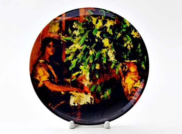 Decorative plate Korovin Konstantin Alekseevich Bird-cherry tree