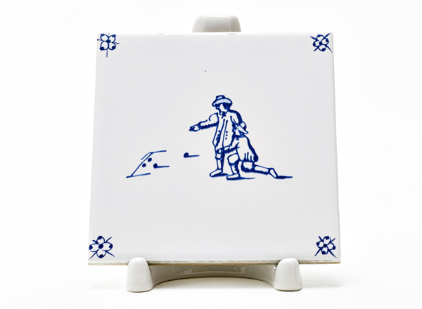 Изразец Голландский Детские игры. Игра в камни