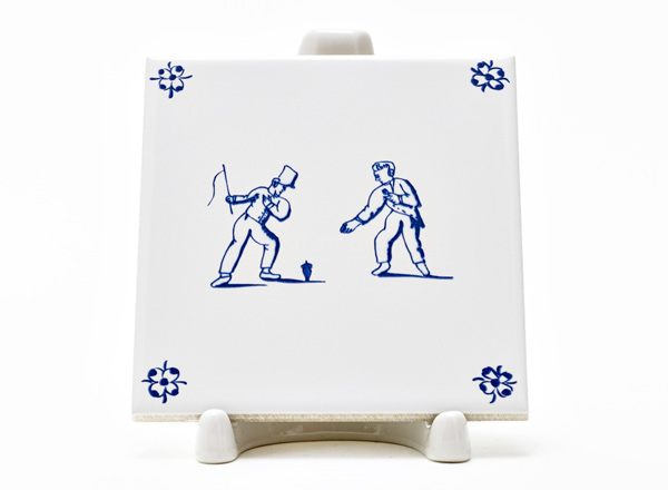 Изразец Голландский. Детские игры. Игра в волчок