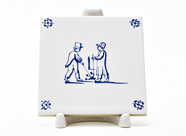 Изразец Голландский Детские игры. Игра в гольф