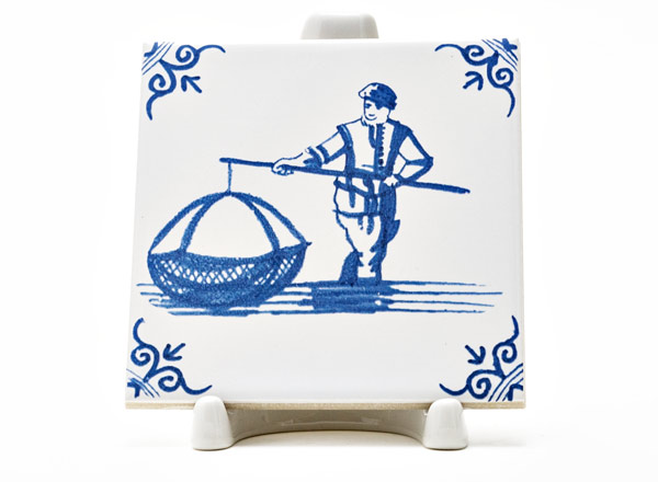 Изразец Голландский. Рыбак 2