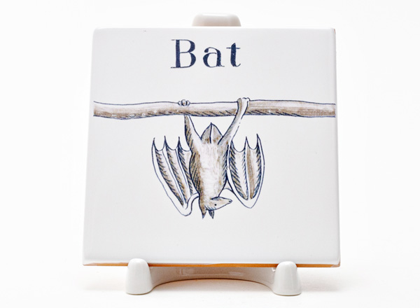 Изразец Голландский. Летучая мышь 3