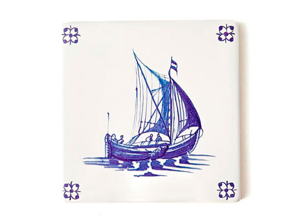 Изразец Голландский. Парусник 4