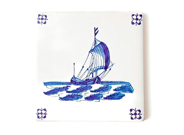 Изразец Голландский. Парусник 5