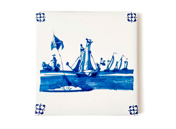 Изразец Голландский. Рыбацкие лодки 2
