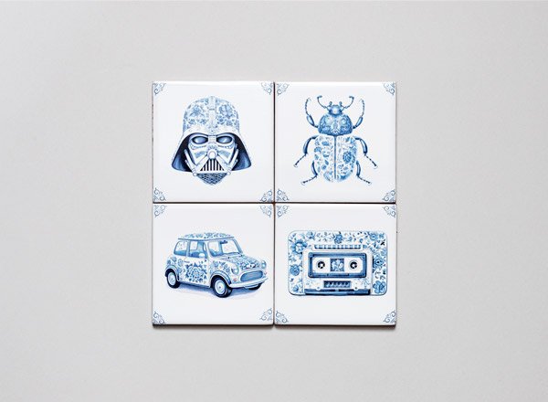 Set of tiles Dutch. Retro 1 